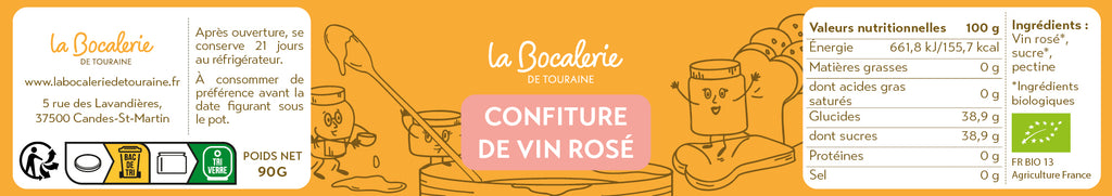 Confiture de vin rosé