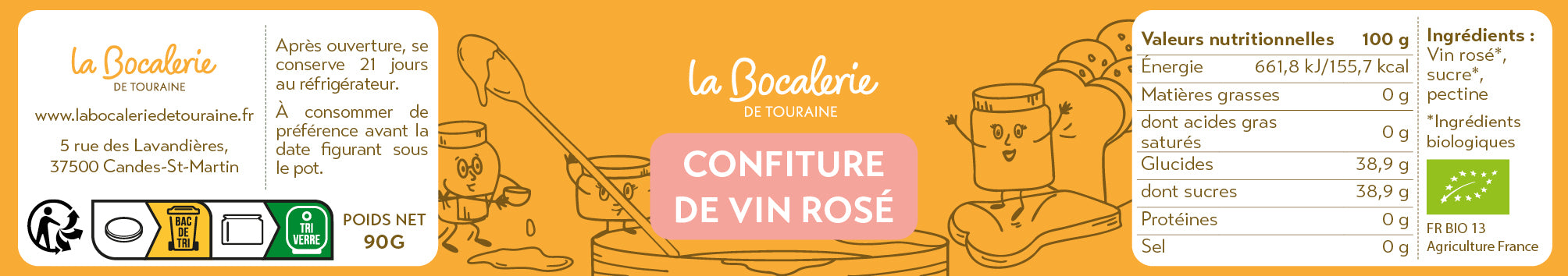 Confiture de vin rosé